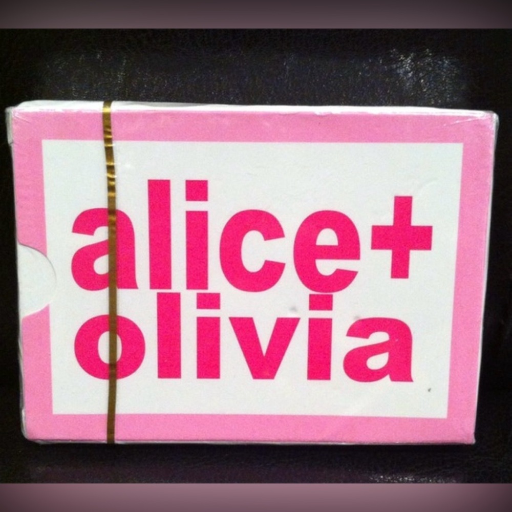 Alice + Olivia Pink and White Playing Cards Limited Edition